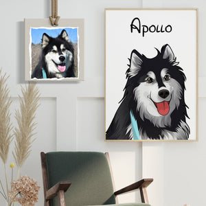 Nostalgic Cartoon - Custom Pet Canvas